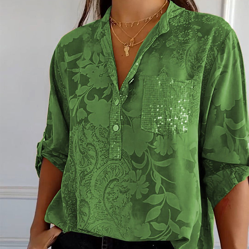 Damska Elegancka Bluzka Poliester | Uniwersalna Casualowa Koszula