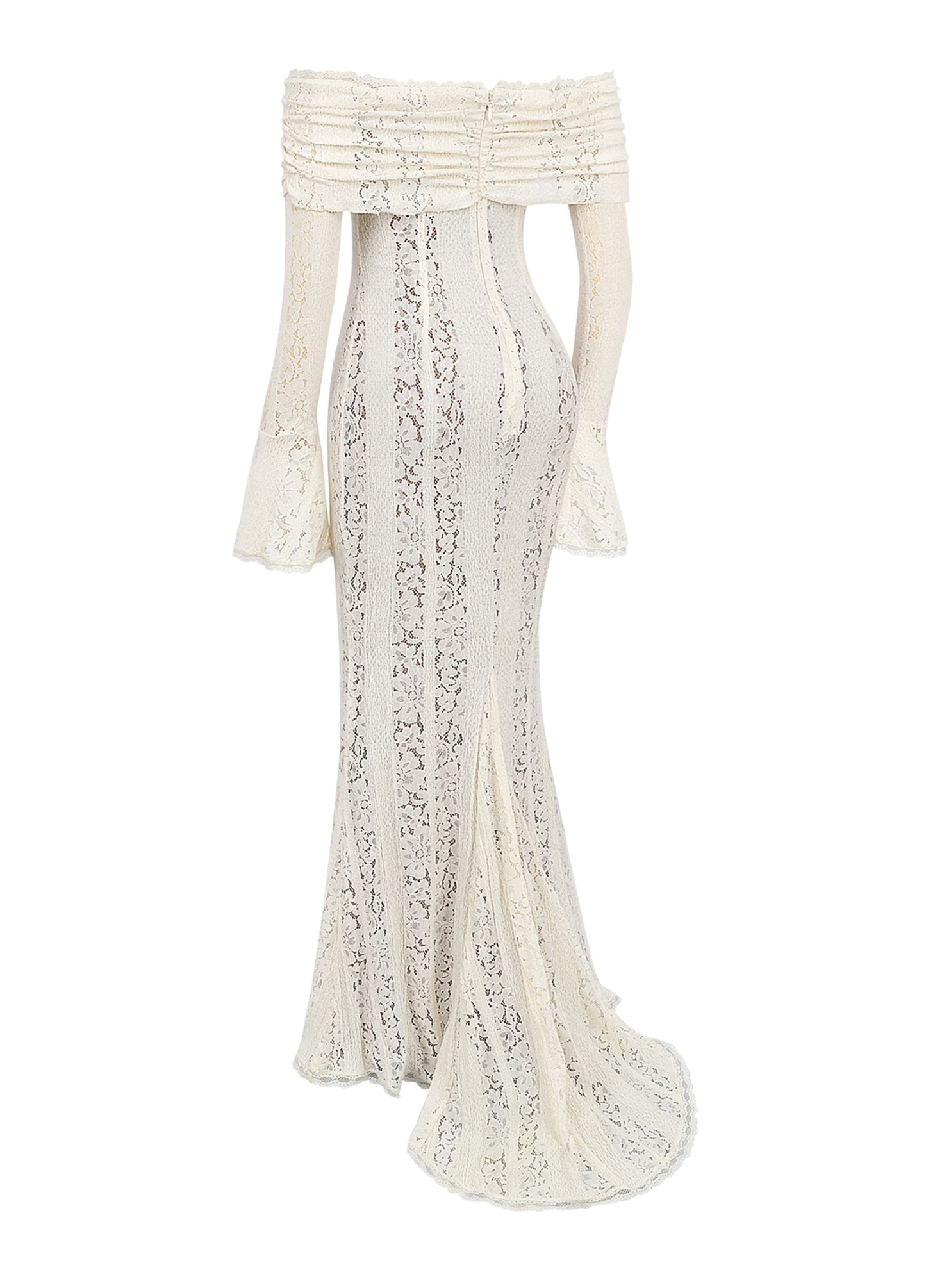 Damska Koronkowa Sukienka Maxi | Elegancka Biała Sukienka na Specjalne Okazje