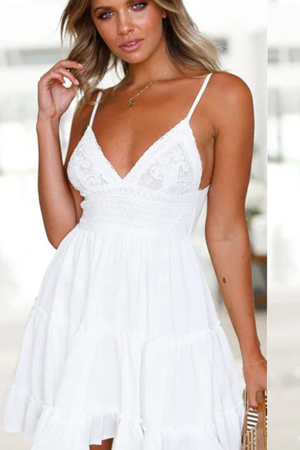 Lena | Elegancka Letnia Sukienka Midi z Odkrytymi Plecami 8