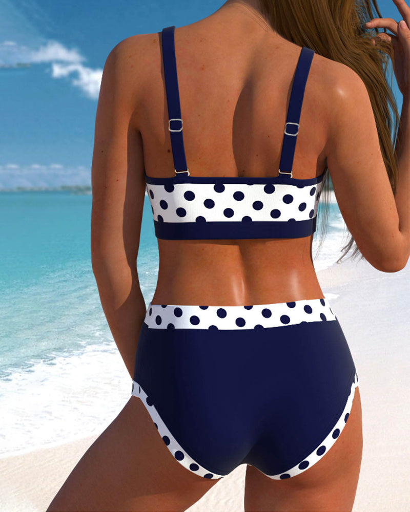 Olivia | Retro Wysoki Stan Bikini Damskie w Kropki