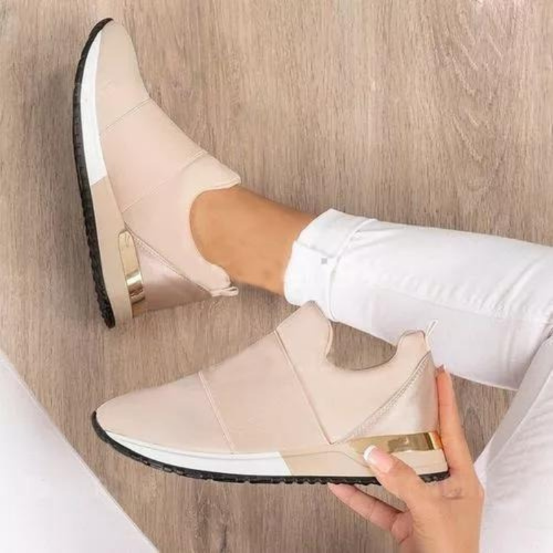 Sneakersy Damskie Wsuwane na Szeroką Stopę