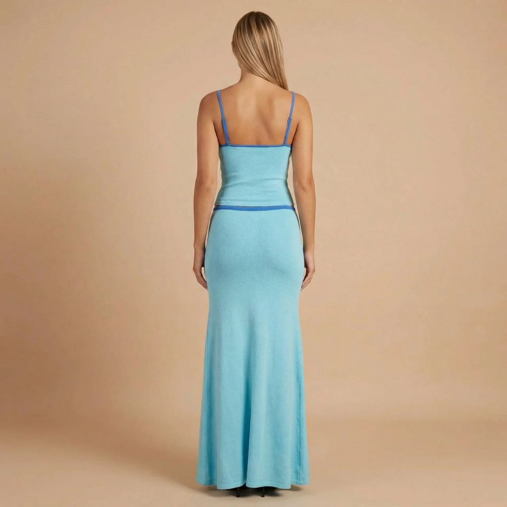 Stylowy Zestaw Damski | Zestaw Dresowy Damski z Maxi Spódnicą i Krótkim Topem dla Wygody i Elegancji