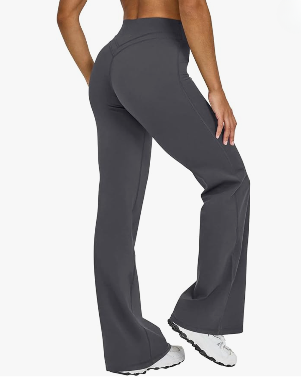 Sylla Spodnie Leginsowe Elastyczne Proste z Kieszeniami