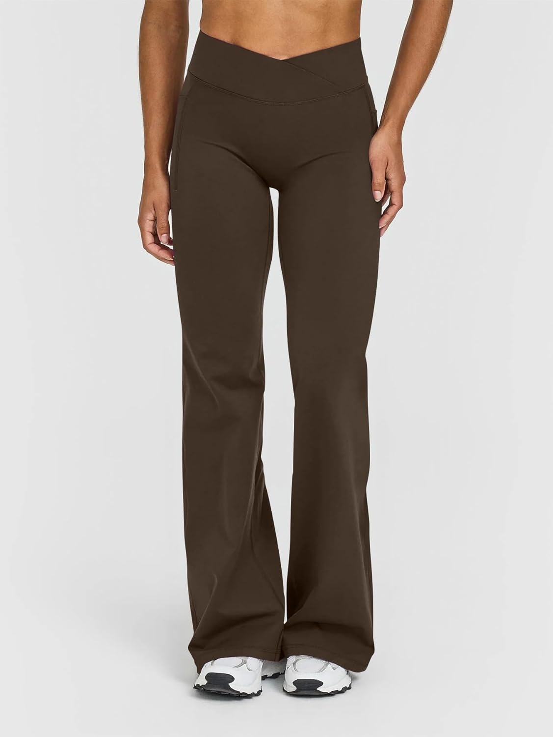 Sylla Spodnie Leginsowe Elastyczne Proste z Kieszeniami