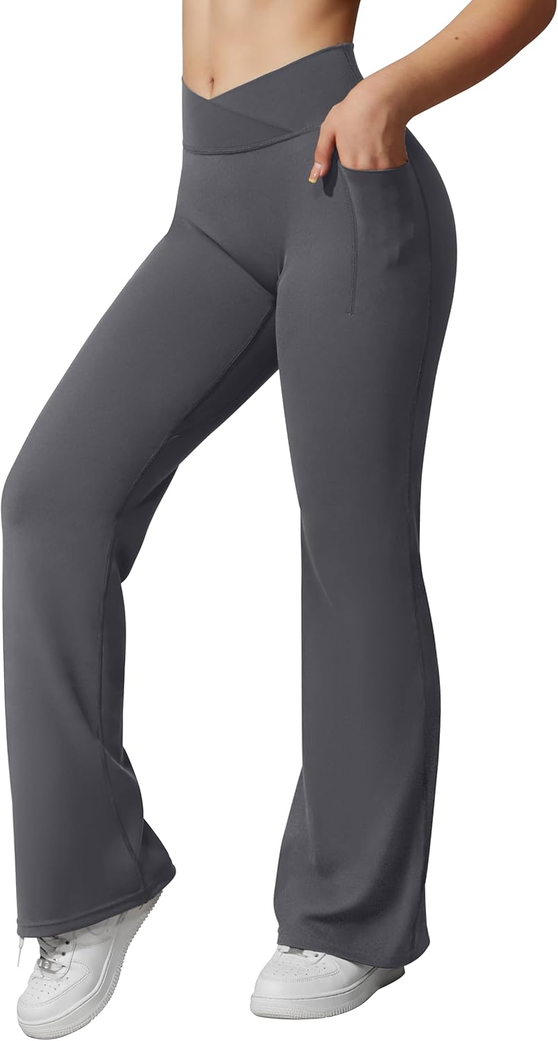 Sylla Spodnie Leginsowe Elastyczne Proste z Kieszeniami