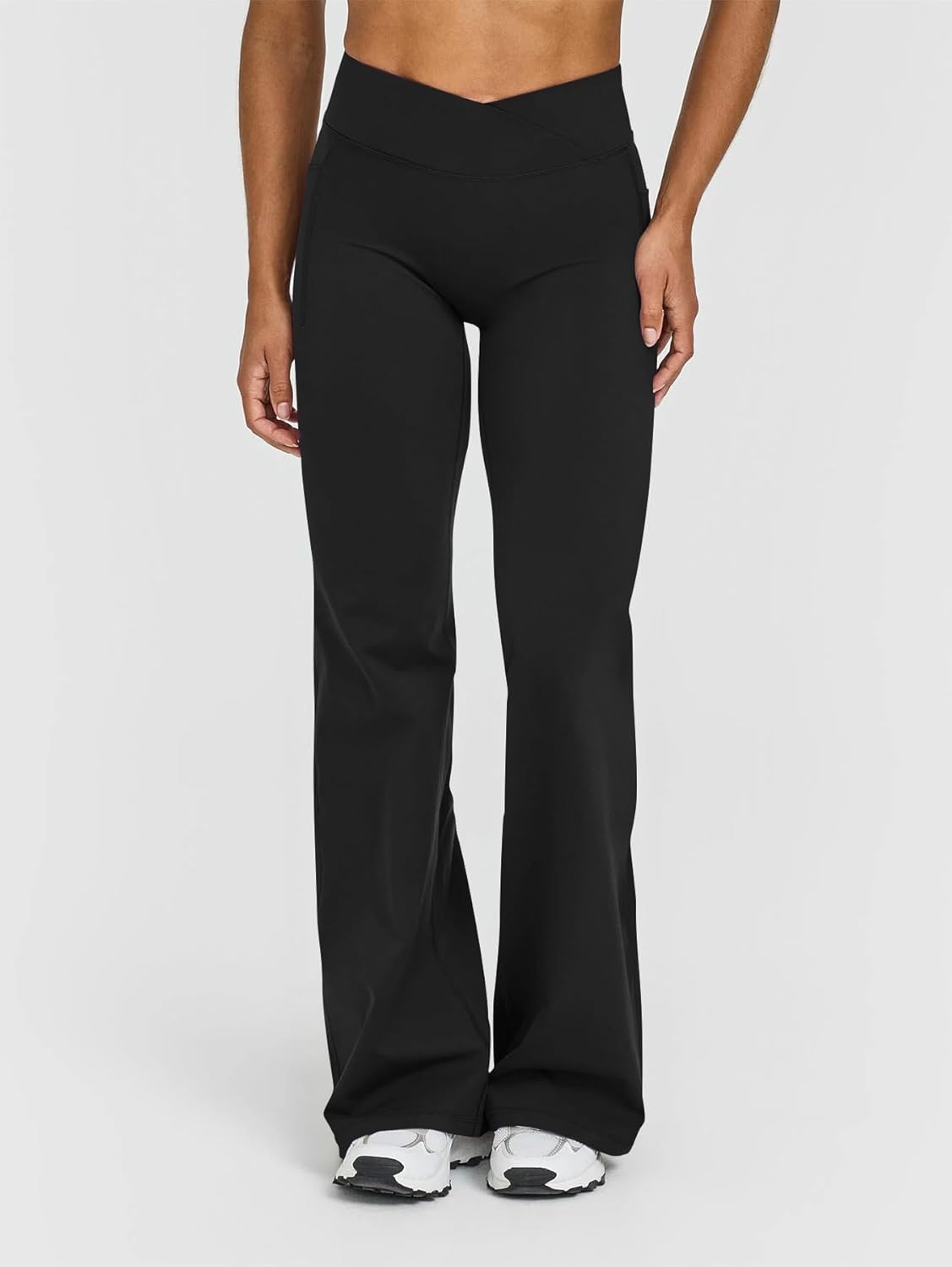 Sylla Spodnie Leginsowe Elastyczne Proste z Kieszeniami