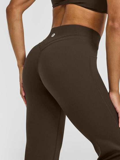 Sylla Spodnie Leginsowe Elastyczne Proste z Kieszeniami