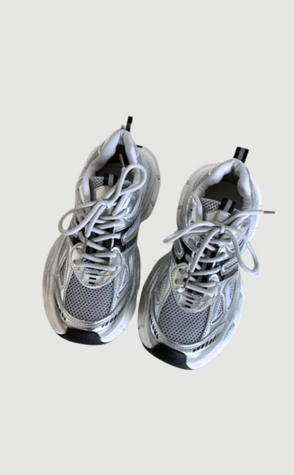 Alora | Chunky Mesh Sneaker Damskie – Wygodne i Sportowe Buty z Modną Podeszwą, Szare