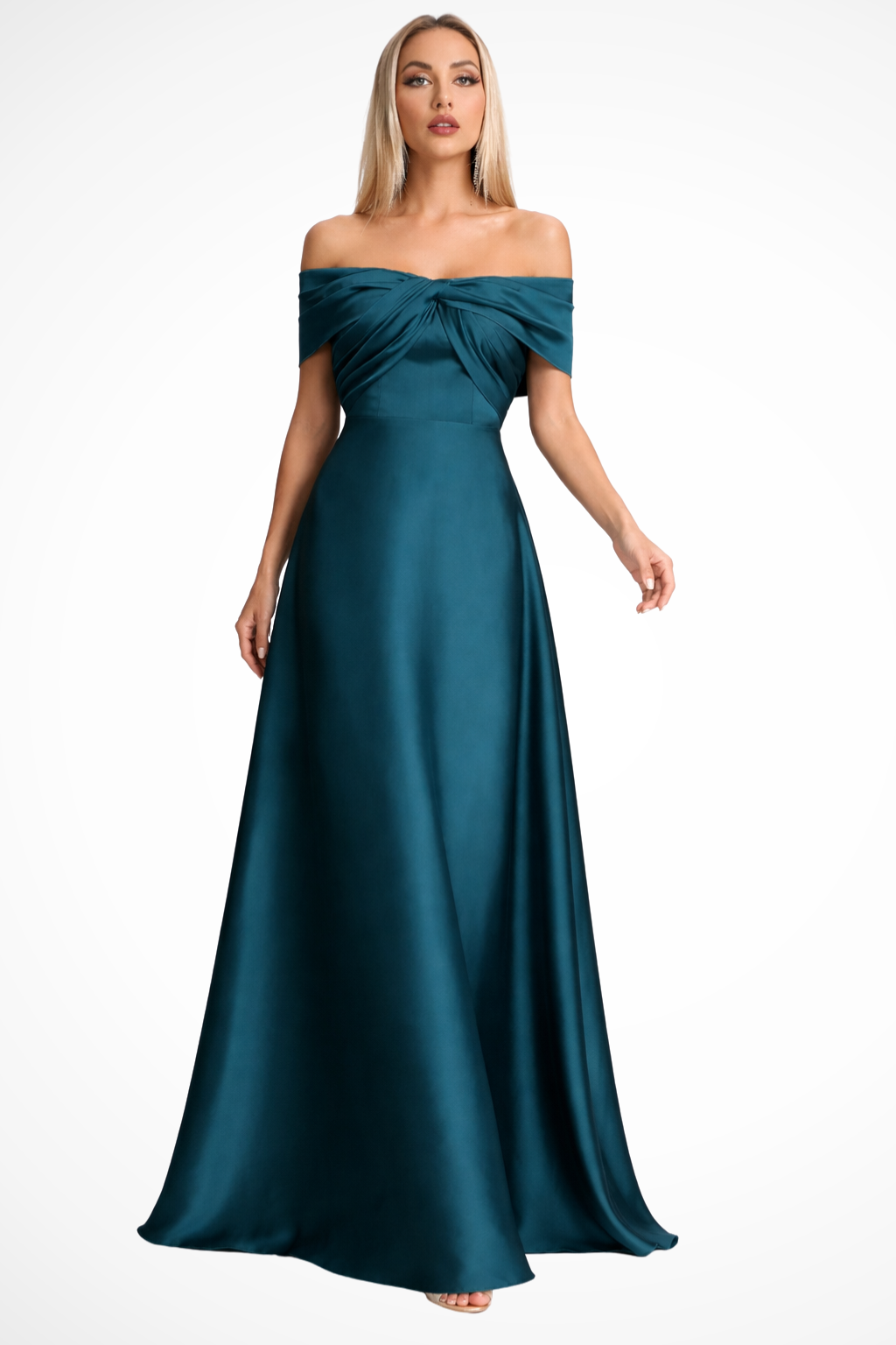 Amelia | Elegancka Damska Sukienka Maxi z Odkrytymi Ramionami 2