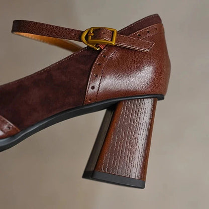 Czółenka Damskie | Czarne Czółenka na Słupku z Paskiem na Kostkę | Elegancki Styl Retro dla Komfortu i Pewności Siebie 6