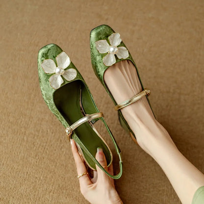 Czółenka Damskie na Słupku z Kwiatowym Wzorem i Regulowanym Paskiem | Eleganckie Buty na Każdą Okazję 5