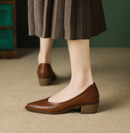 Czółenka Damskie na Słupku z Szpiczastym Nosiem | Eleganckie Beżowe Buty na Każdą Okazję 5