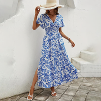 Damska Lekka Kwiatowa Sukienka Maxi | Elegancka i Zwiewna na Lato