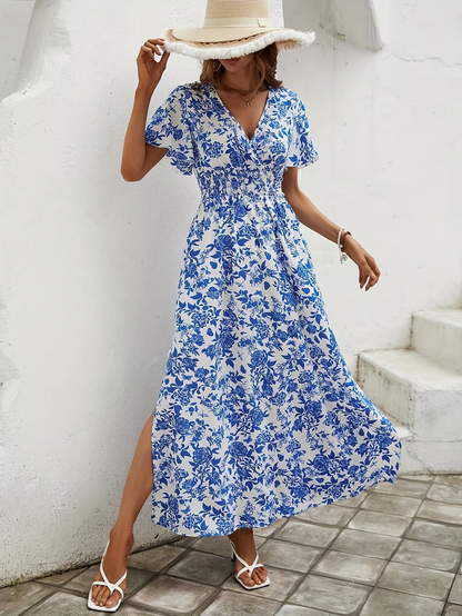 Damska Lekka Kwiatowa Sukienka Maxi | Elegancka i Zwiewna na Lato