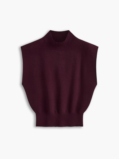 Damski Minimalistyczny Elegancki Top Bez Rękawów Czarny