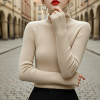 Damski Regular Fit Miękki Sweter z Okrągłym Dekoltem