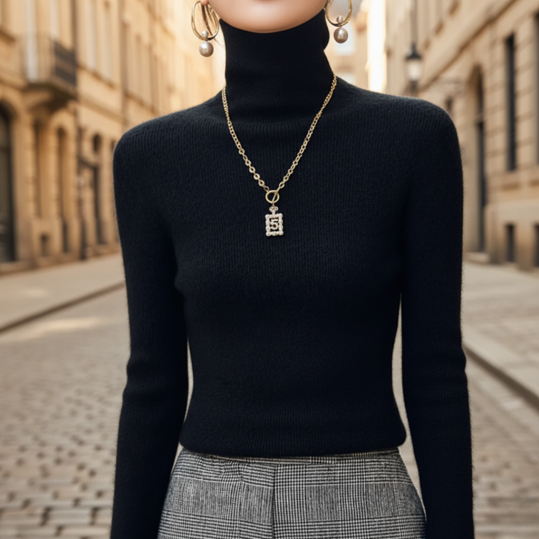 Damski Regular Fit Miękki Sweter z Okrągłym Dekoltem