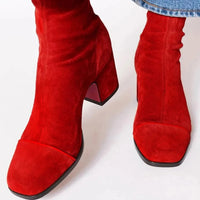Damskie Eleganckie Buty Na Obcasie Z Kwadratowym Noskiem
