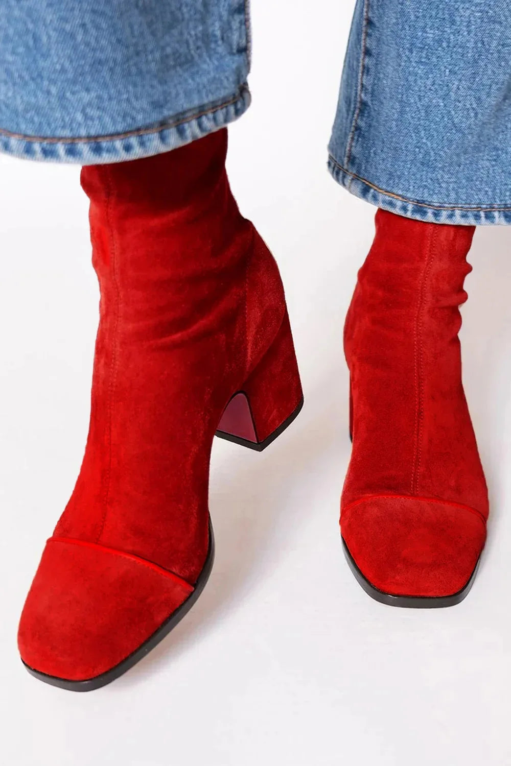Damskie Eleganckie Buty Na Obcasie Z Kwadratowym Noskiem