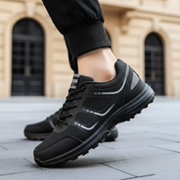 Damskie Oddychające Czarne Ortopedyczne Trampki Sportowe