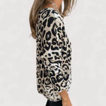 Elegancki Top Damski w Panterkę z Lekkim Materiałem | Idealny na Codzienne Stylizacje 4