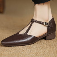 Eleganckie Buty Damskie Mary Jane z Płaską Podeszwą i Paskiem T | Komfortowe i Stylowe na Co Dzień