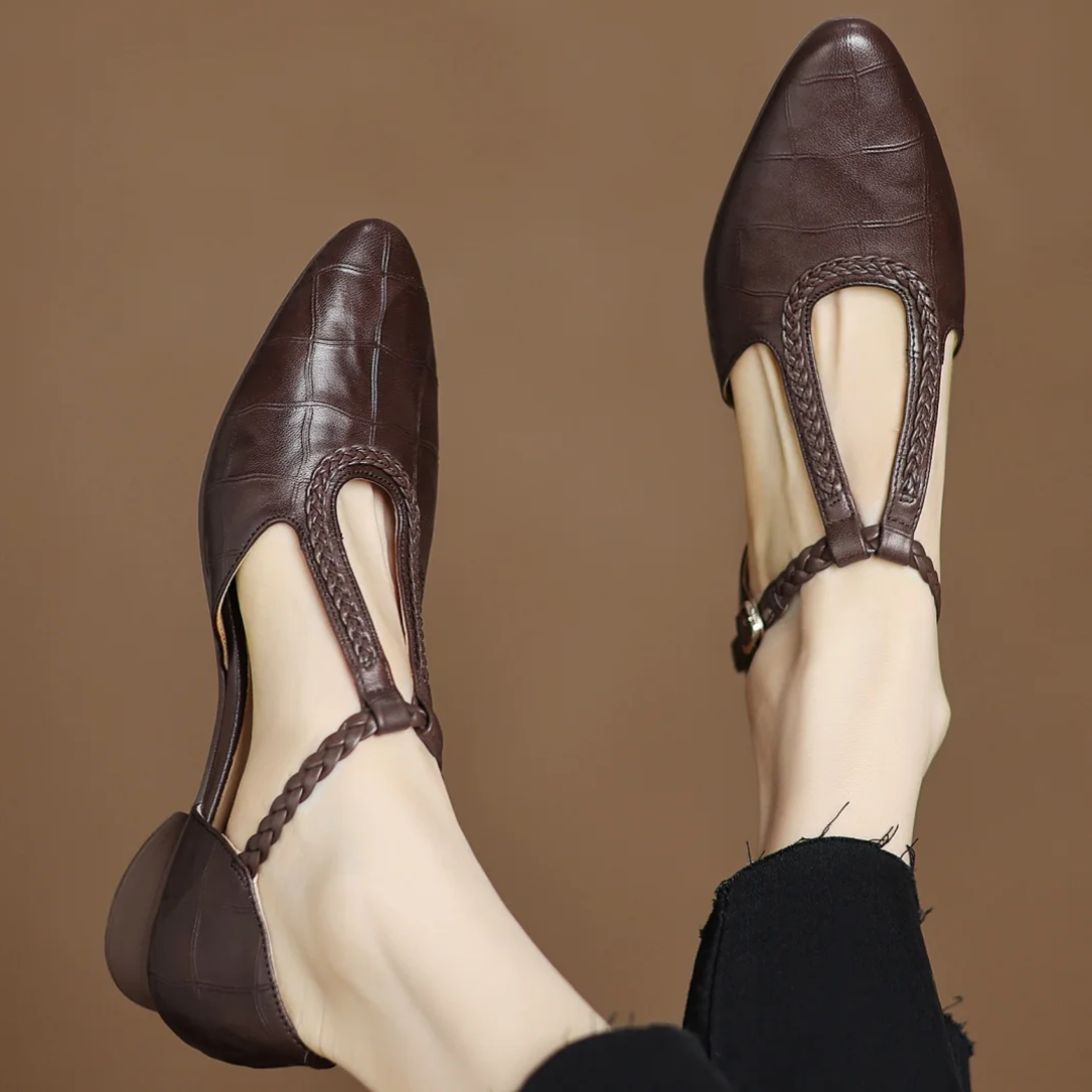 Eleganckie Buty Damskie Mary Jane z Płaską Podeszwą i Paskiem T | Komfortowe i Stylowe na Co Dzień 1