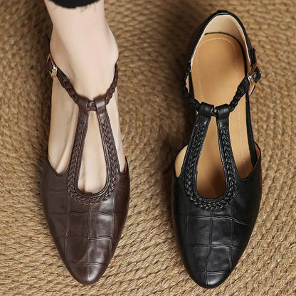 Eleganckie Buty Damskie Mary Jane z Płaską Podeszwą i Paskiem T | Komfortowe i Stylowe na Co Dzień 5