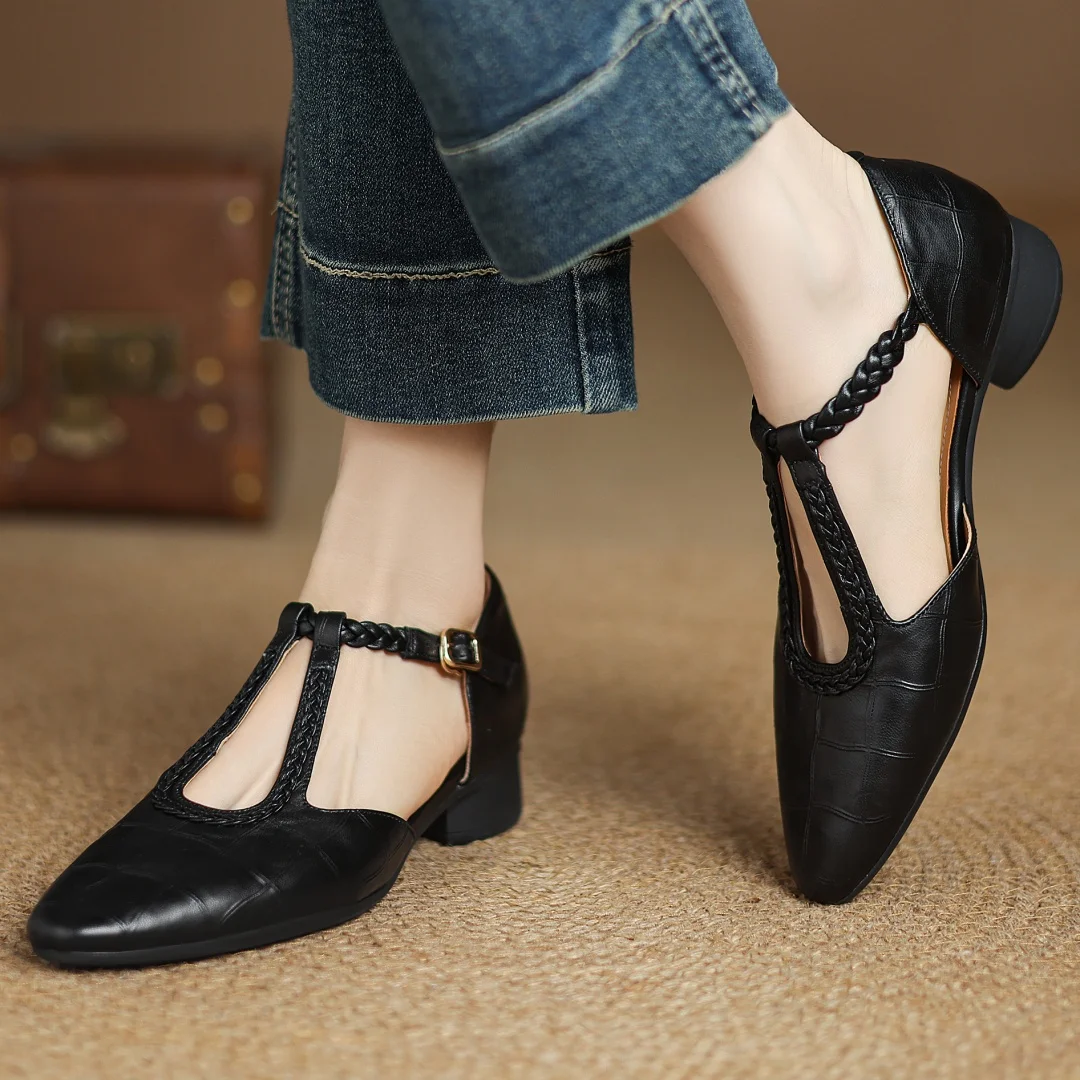 Eleganckie Buty Damskie Mary Jane z Płaską Podeszwą i Paskiem T | Komfortowe i Stylowe na Co Dzień 6