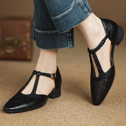 Eleganckie Buty Damskie Mary Jane z Płaską Podeszwą i Paskiem T | Komfortowe i Stylowe na Co Dzień 6