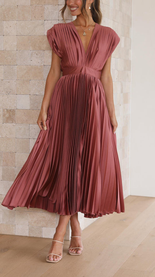 Emily | Elegancka Plisowana Sukienka Maxi na Wesele 0
