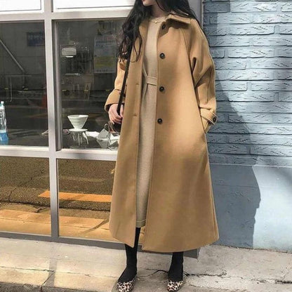 Sylwia | Luksusowy długi płaszcz damski w eleganckim stylu
