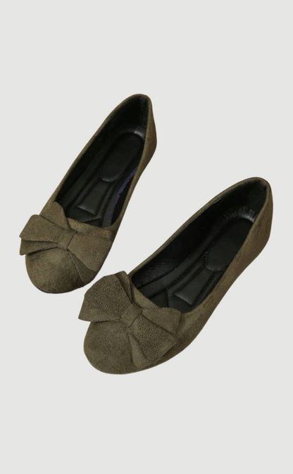 Elżbieta | Eleganckie baleriny z kokardą – Wygodne i stylowe