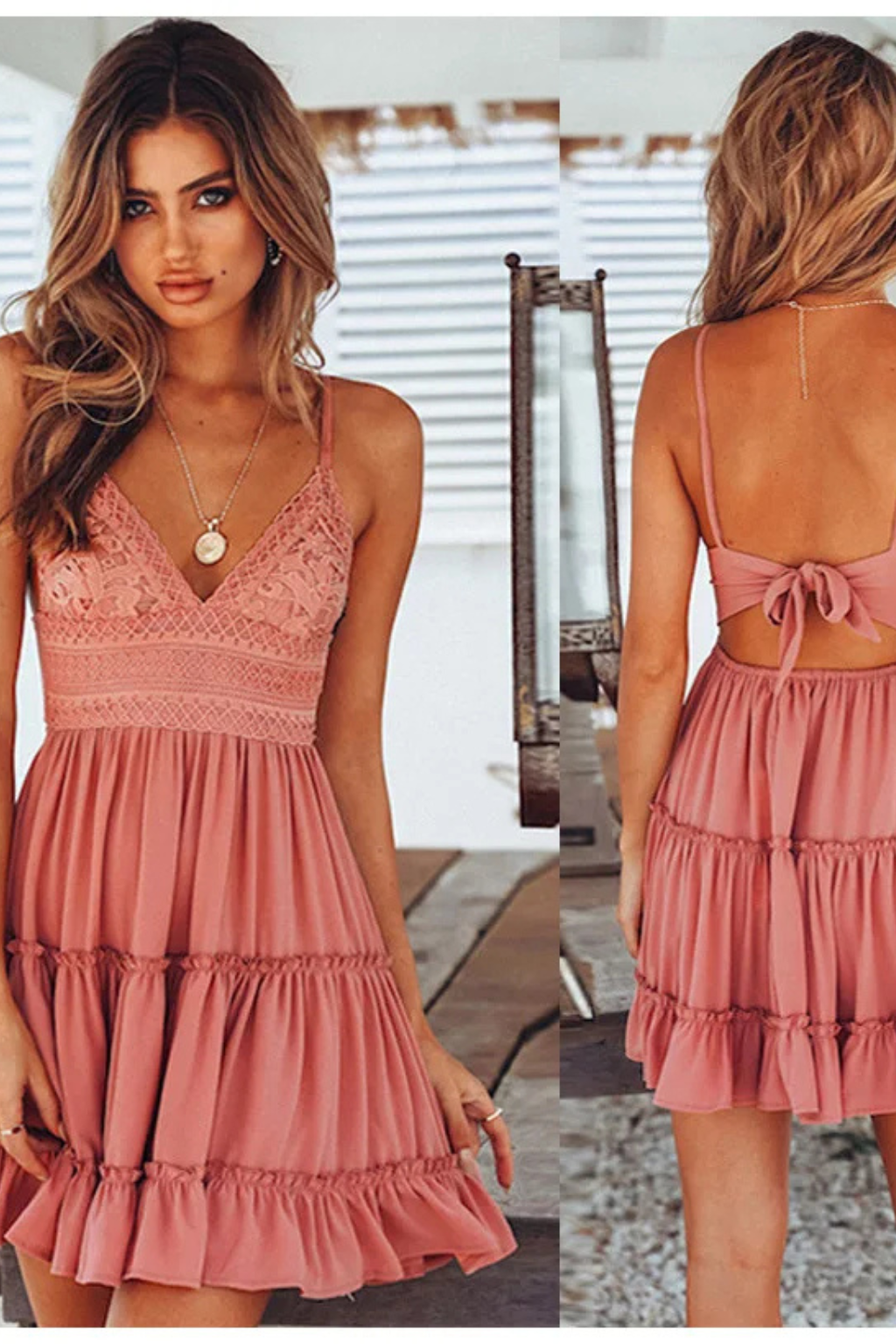 Lena | Elegancka Letnia Sukienka Midi z Odkrytymi Plecami 6