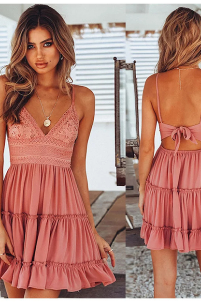 Lena | Elegancka Letnia Sukienka Midi z Odkrytymi Plecami 6