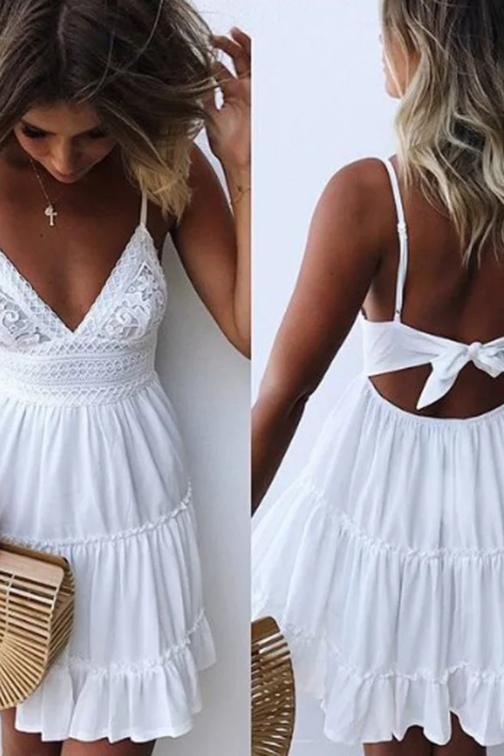 Lena | Elegancka Letnia Sukienka Midi z Odkrytymi Plecami 7