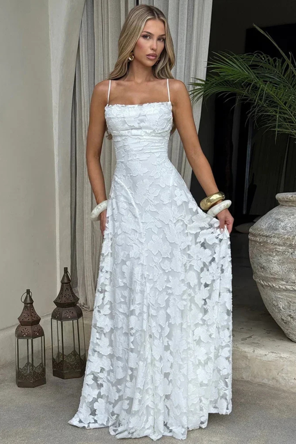 Lena | Kwiatowa Elegancka Sukienka Maxi na Wesele 6