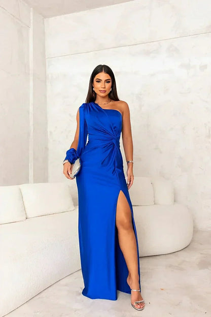 Liam | Elegancka Sukienka Maxi na Wesele z Rękawami 2