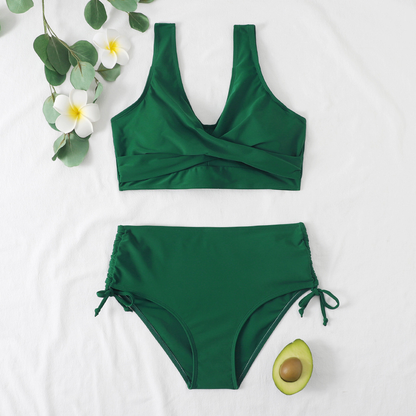Eleganckie Bikini Damskie z Wysokim Stanem