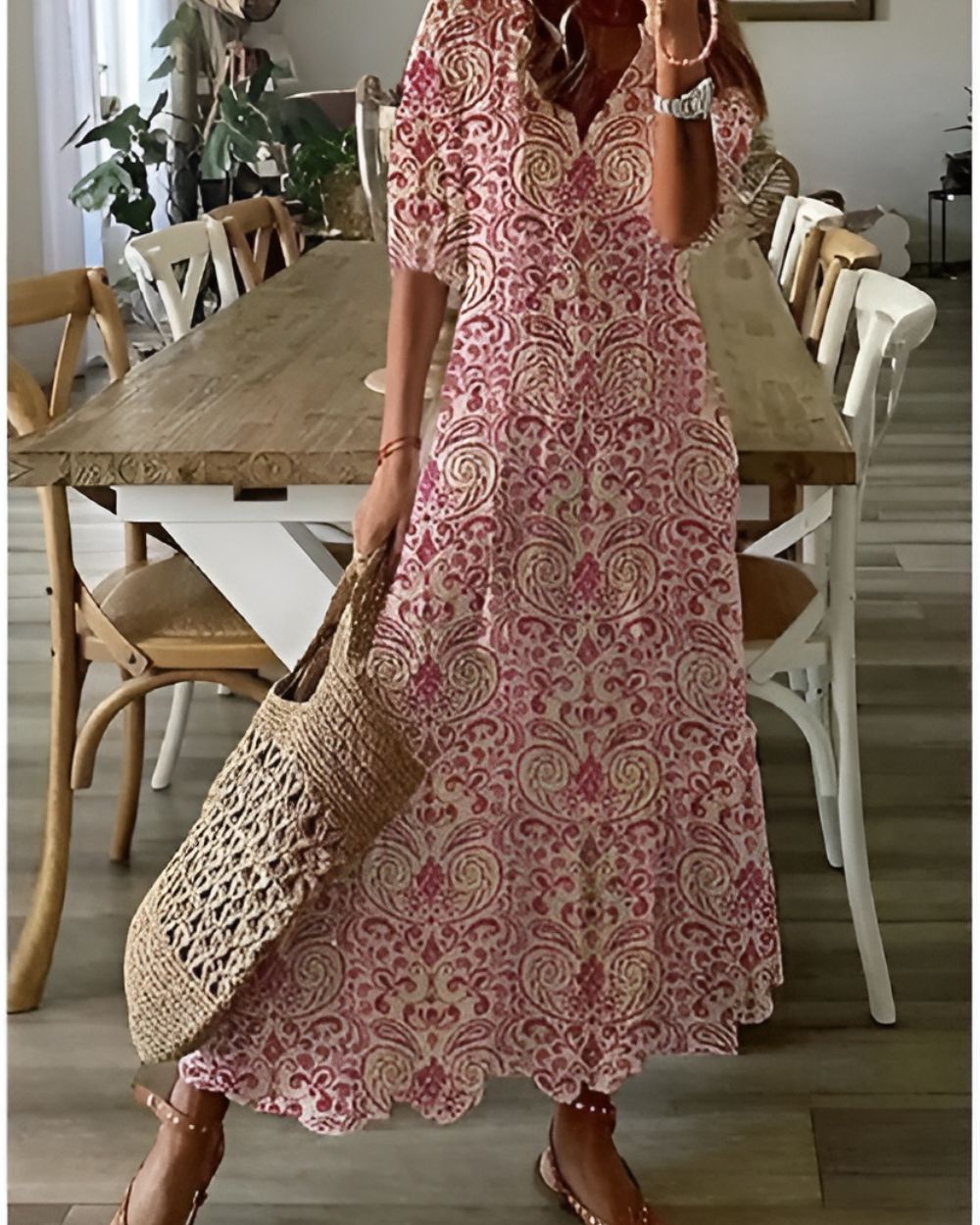 Lila | Luźna Sukienka Boho z Frędzlami na Wesele 4
