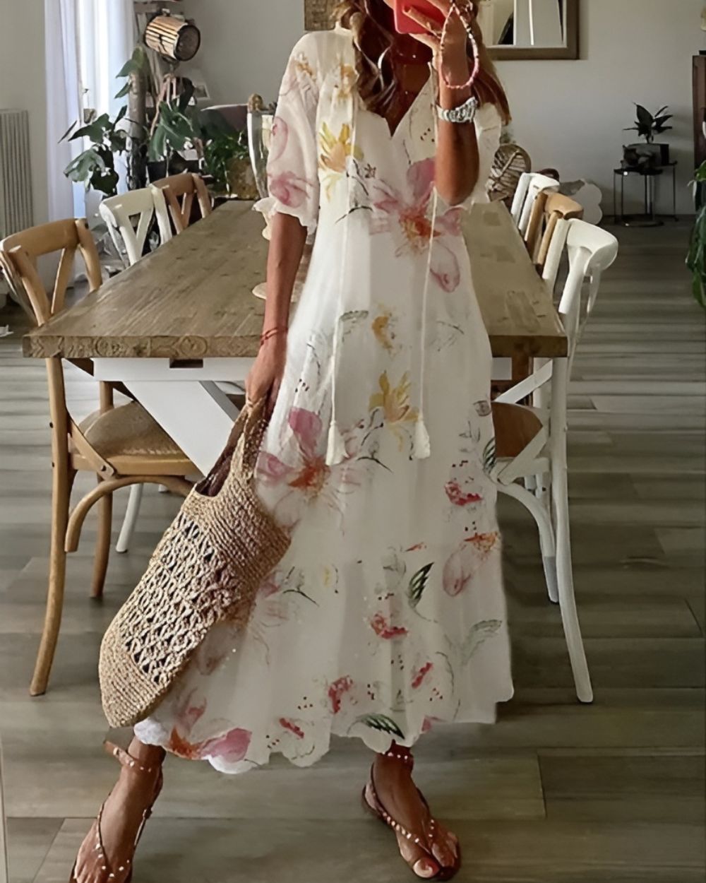 Lila | Luźna Sukienka Boho z Frędzlami na Wesele 5
