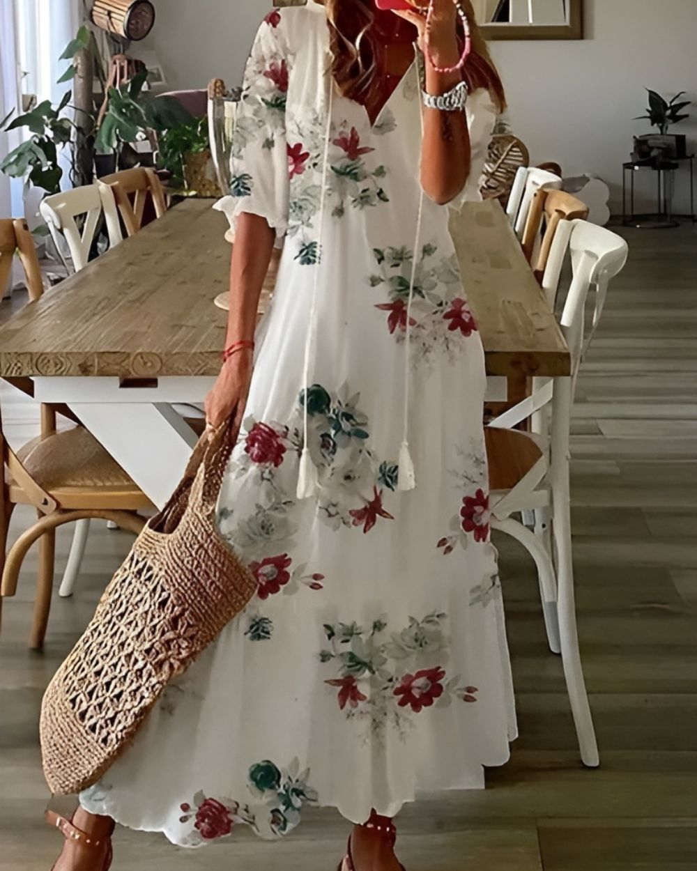 Lila | Luźna Sukienka Boho z Frędzlami na Wesele 7