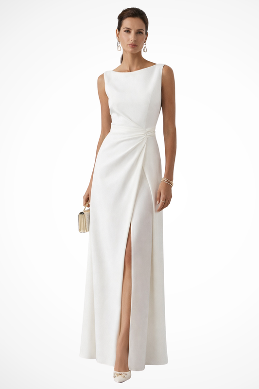 Maja | Elegancka Damska Sukienka Maxi z Drapowaniem 0