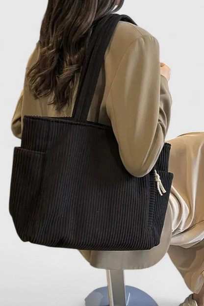 Maja | Elegancka Sztruksowa Torba Damska Listonoszka 5