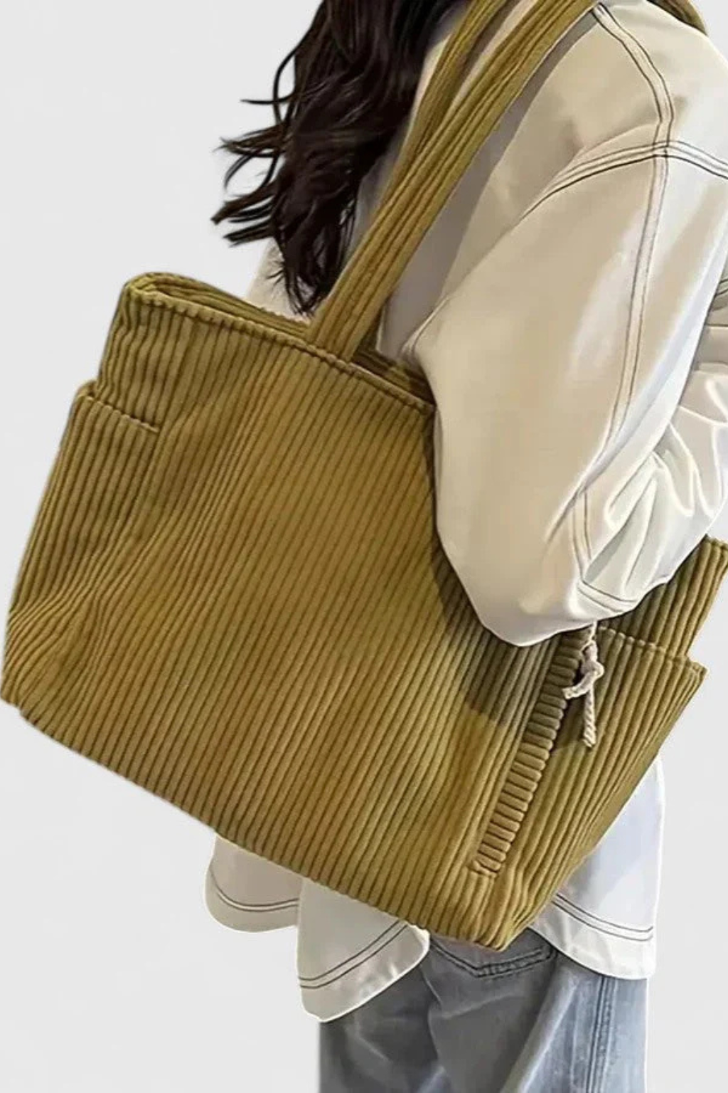 Maja | Elegancka Sztruksowa Torba Damska Listonoszka 6