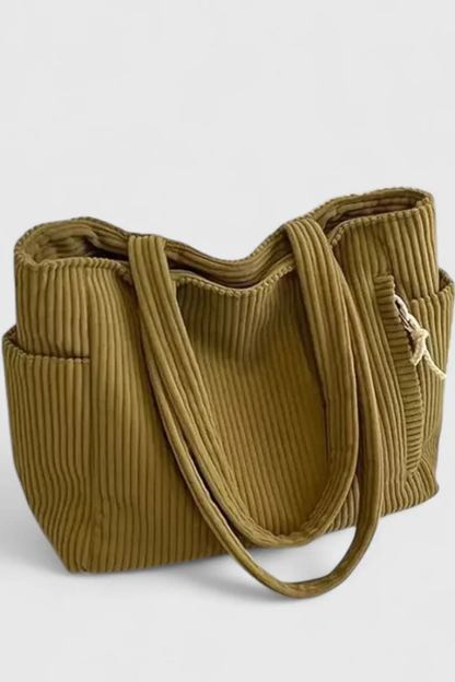Maja | Elegancka Sztruksowa Torba Damska Listonoszka 8