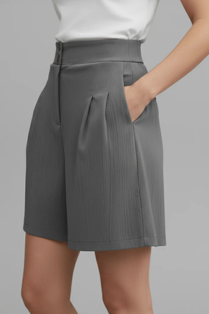 Maya | Eleganckie Damskie Bermudy z Wysokim Stanem 4