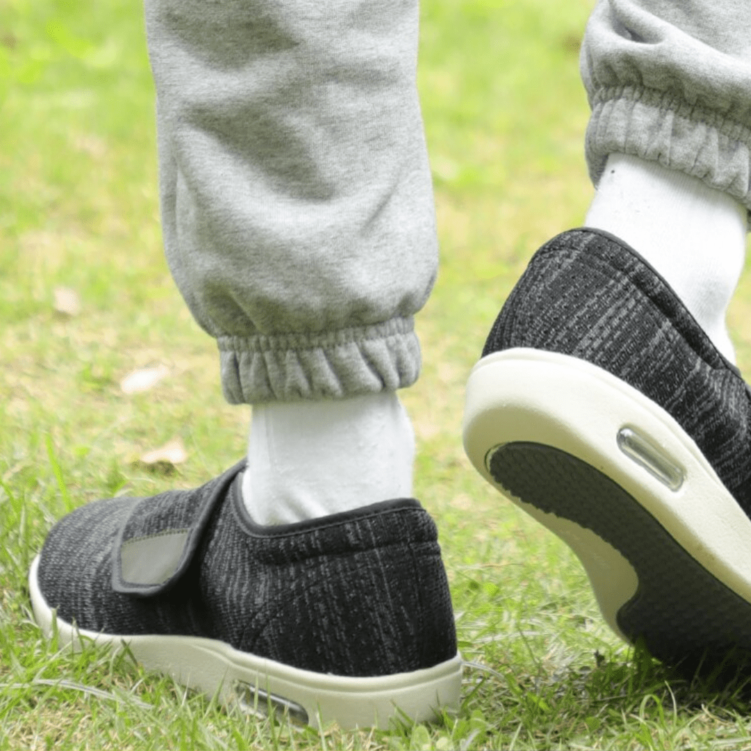 Męskie Oddychające Buty dla Diabetyków | Wygodne Szerokie Obuwie na Opuchnięte Stopy