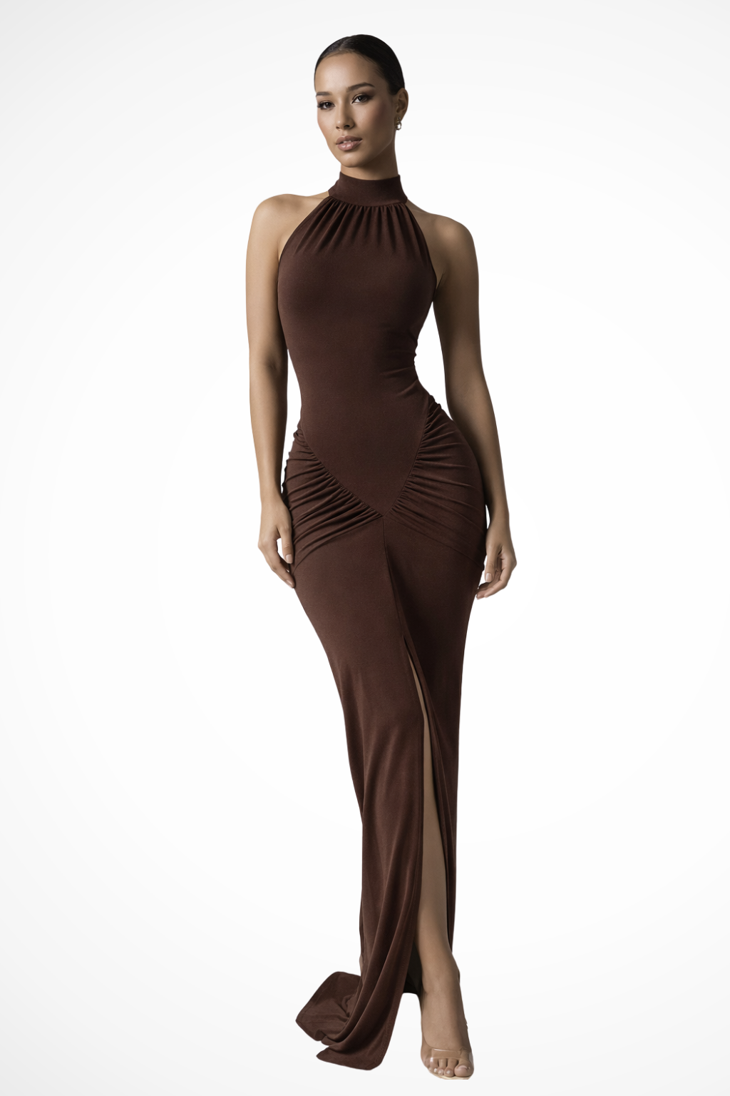 Mia | Elegancka Damska Sukienka Maxi z Dekoltem Halter 6