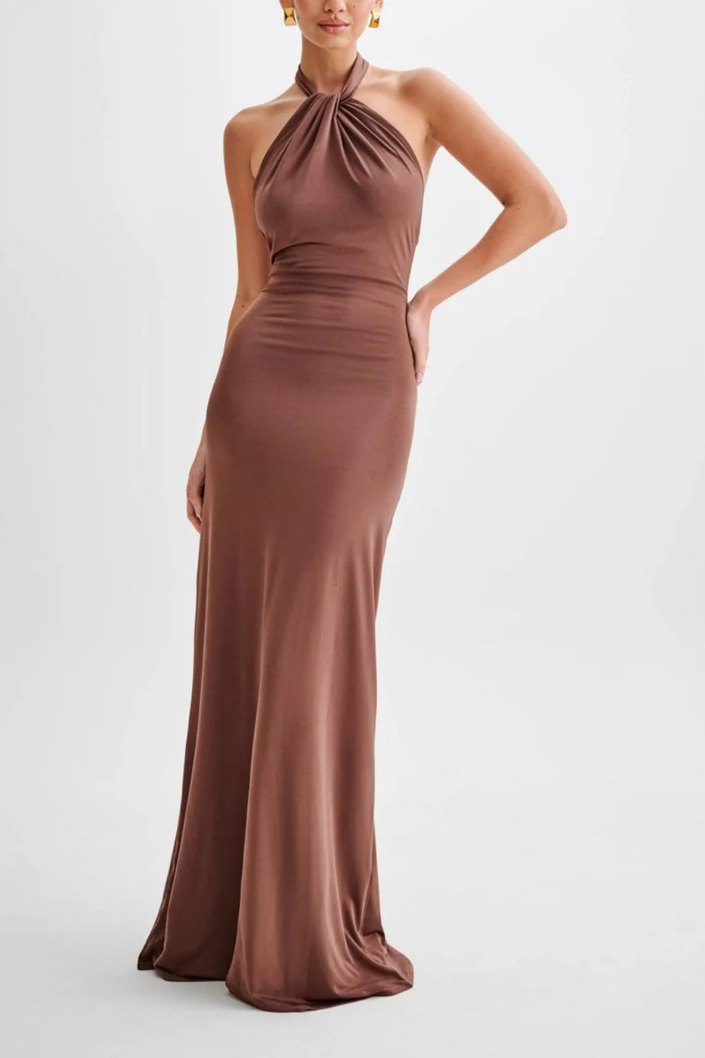 Mia | Elegancka Damska Sukienka Maxi z Odkrytymi Plecami 8